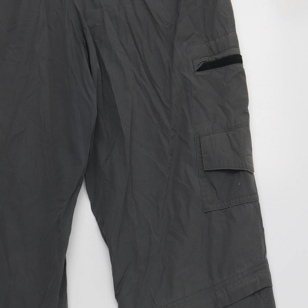 M&S Mens Grey Polyamide Cargo Trousers Size 36 L33 in Regular