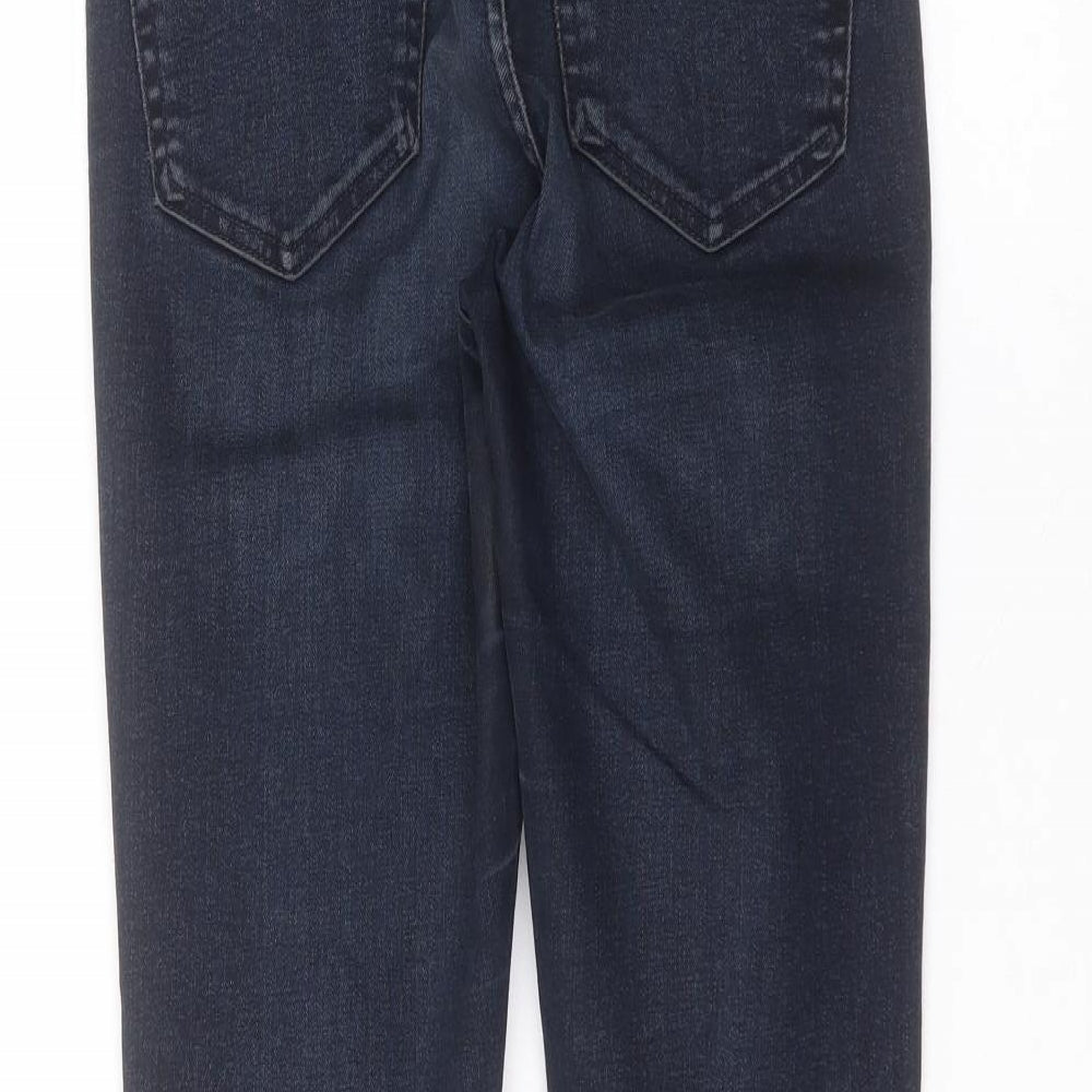 Topshop Womens Blue Cotton Skinny Jeans Size 28 in L32 in Regular