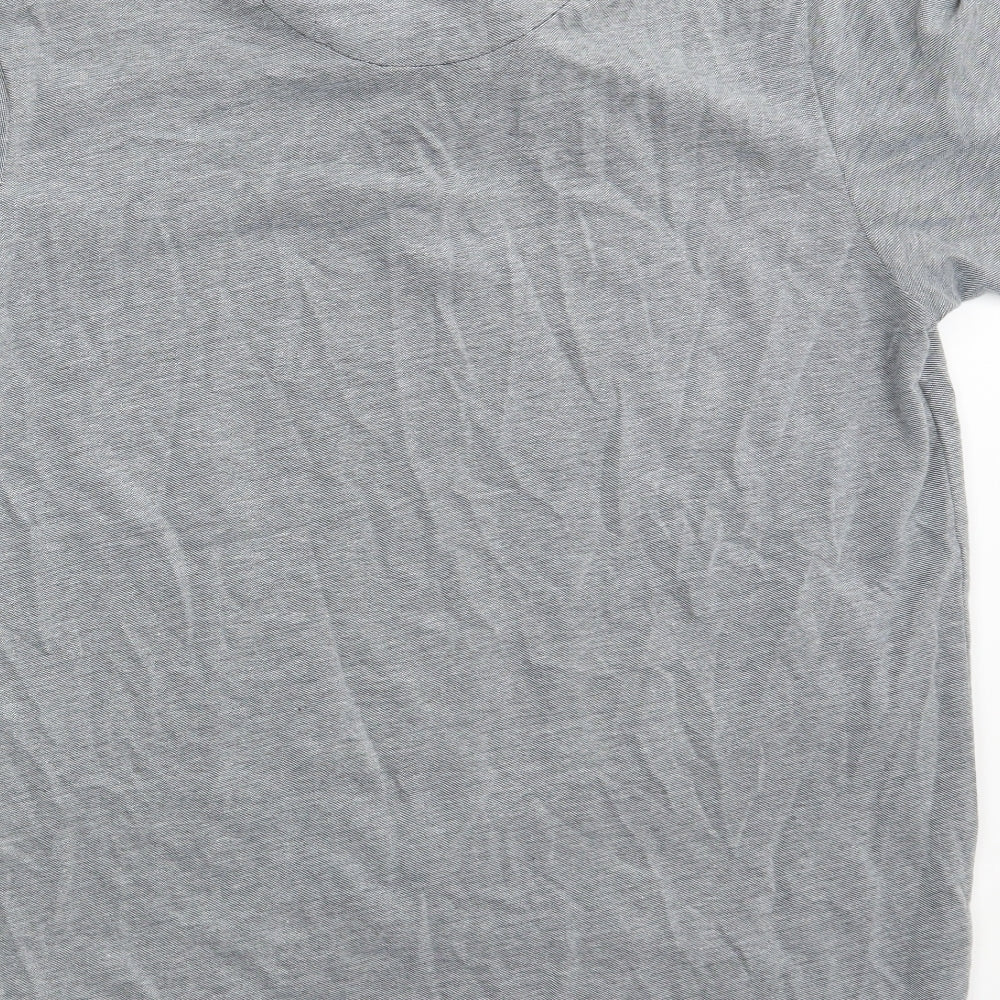 George Mens Grey 100% Cotton Polo Size L Collared Button