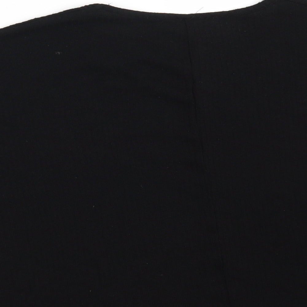 New Look Womens Black Viscose Pullover Sweatshirt Size M