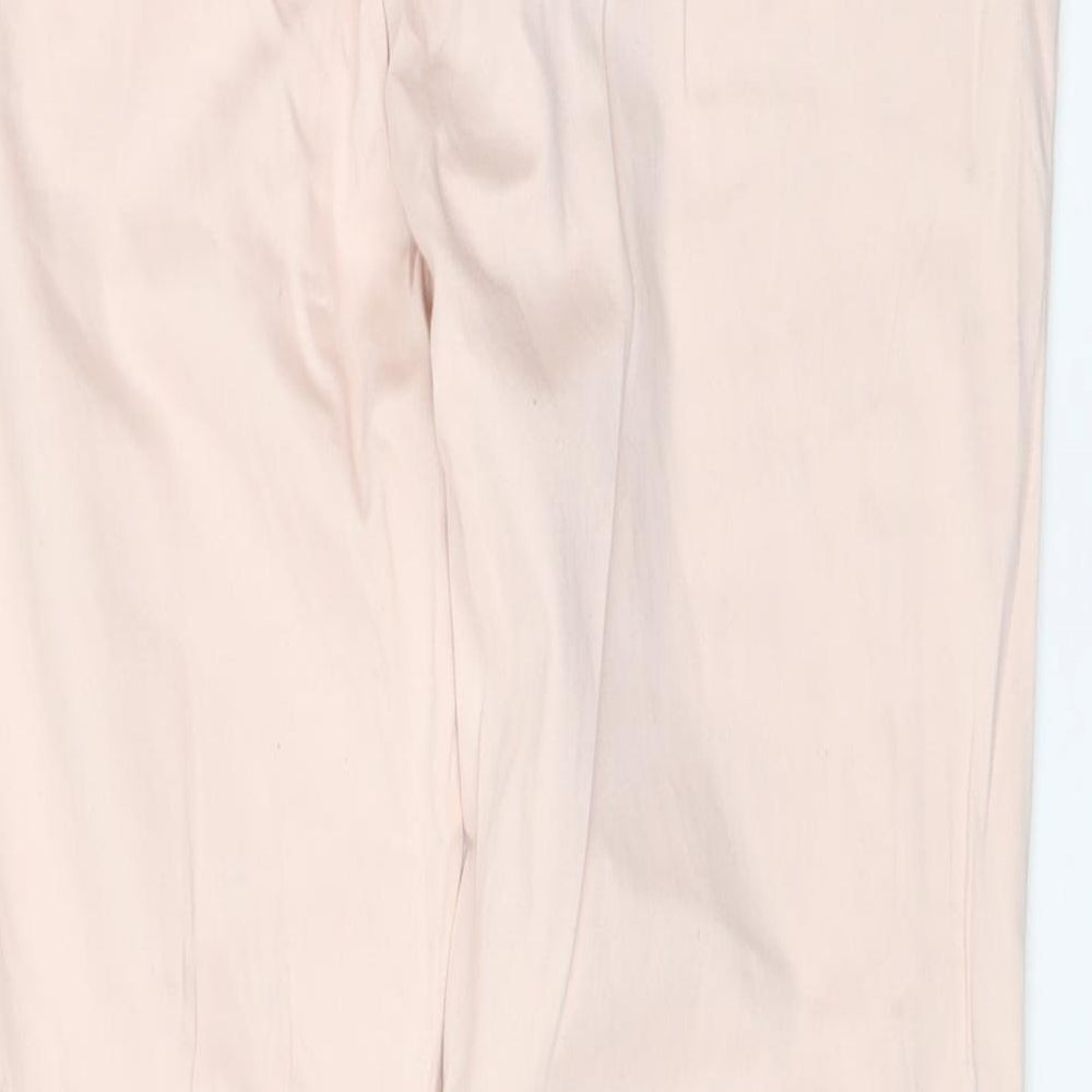 ASOS Womens Pink Cotton Dress Pants Trousers Size 32 in L28 in Regular
