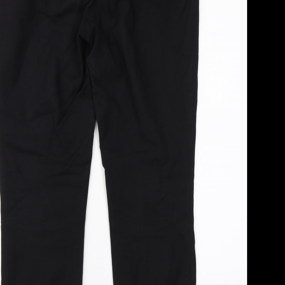 Stradivarius Womens Black Cotton Dress Pants Trousers Size 10 L21 in Regular