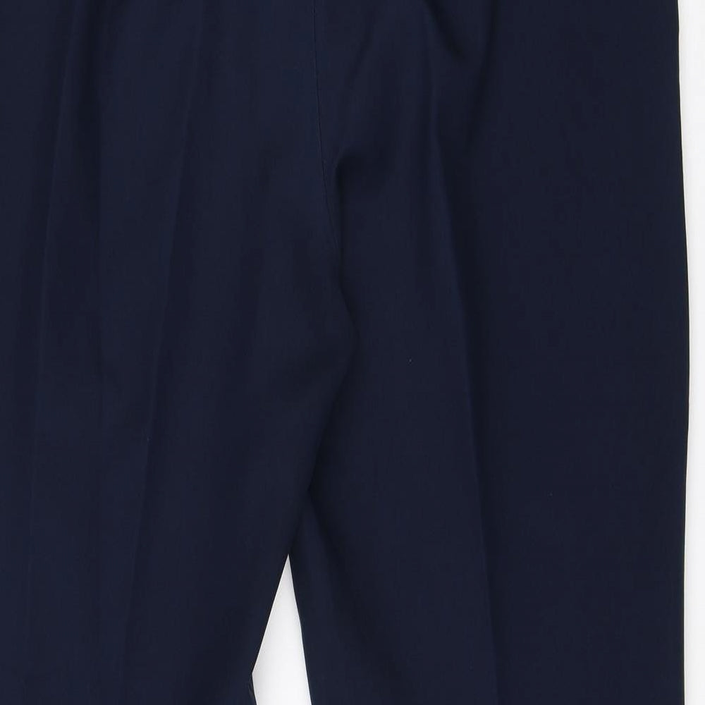 Papaya Womens Blue Viscose Dress Pants Trousers Size 16 L28 in Regular