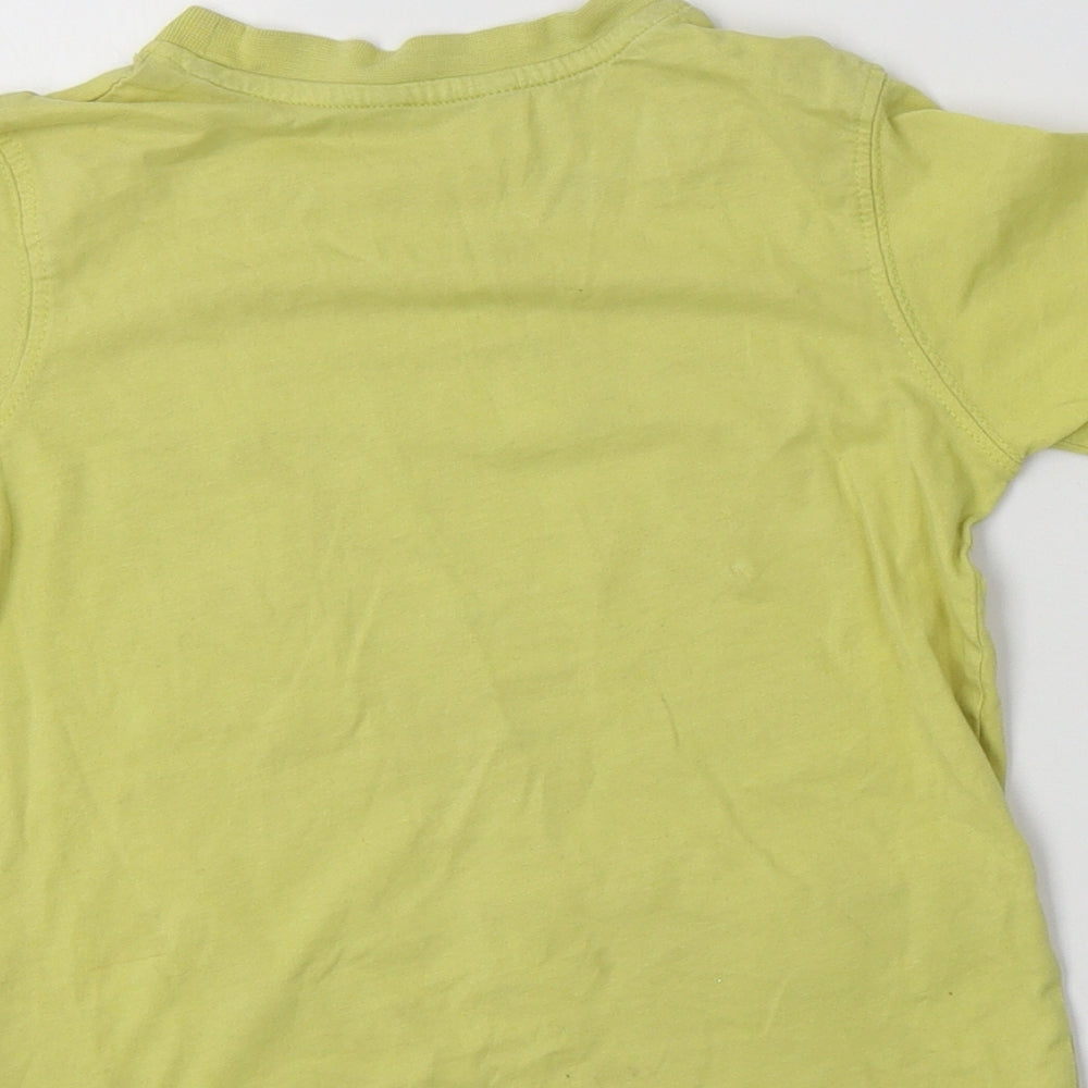 Geoege Boys Yellow Cotton Basic Polo Size 4-5 Years Crew Neck - Jungle Club