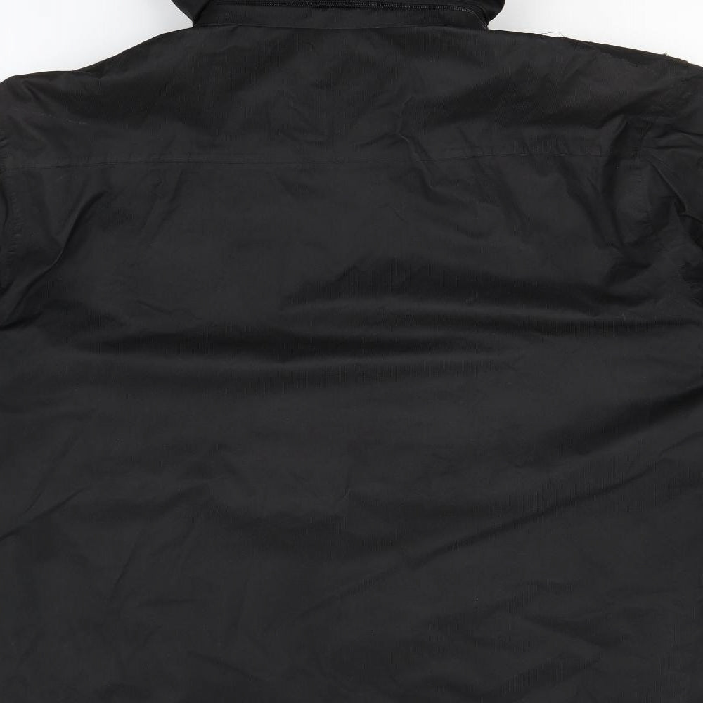The Rockface Mens Black Rain Coat Coat Size M