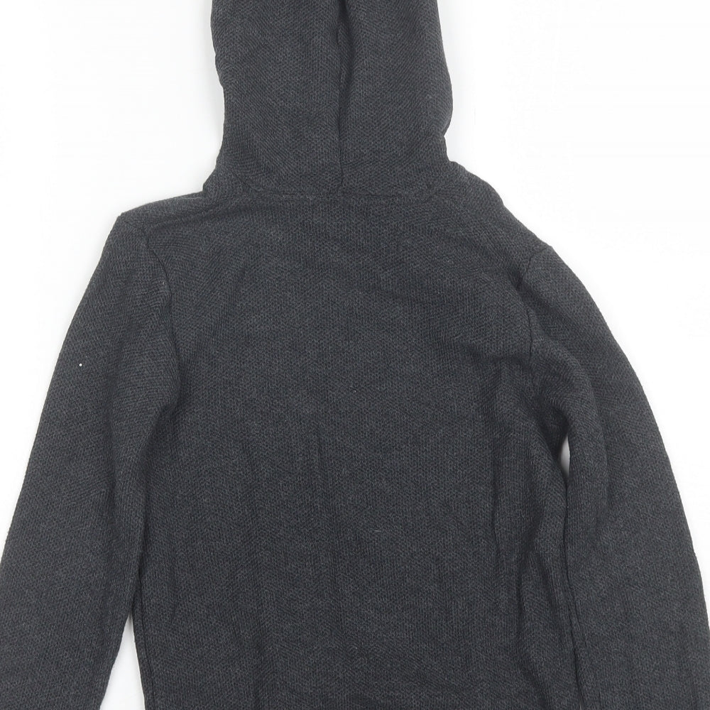 Primark Boys Grey Cotton Pullover Hoodie Size 7-8 Years