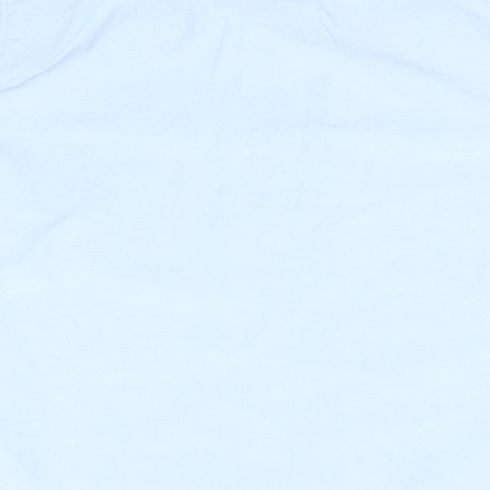 Capsule Mens Blue Cotton Button-Up Size XL Collared