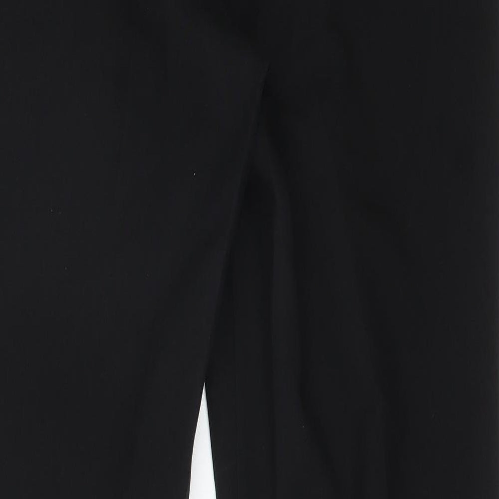 Peacocks Womens Black Polyester Trousers Size 10 L28 in Regular
