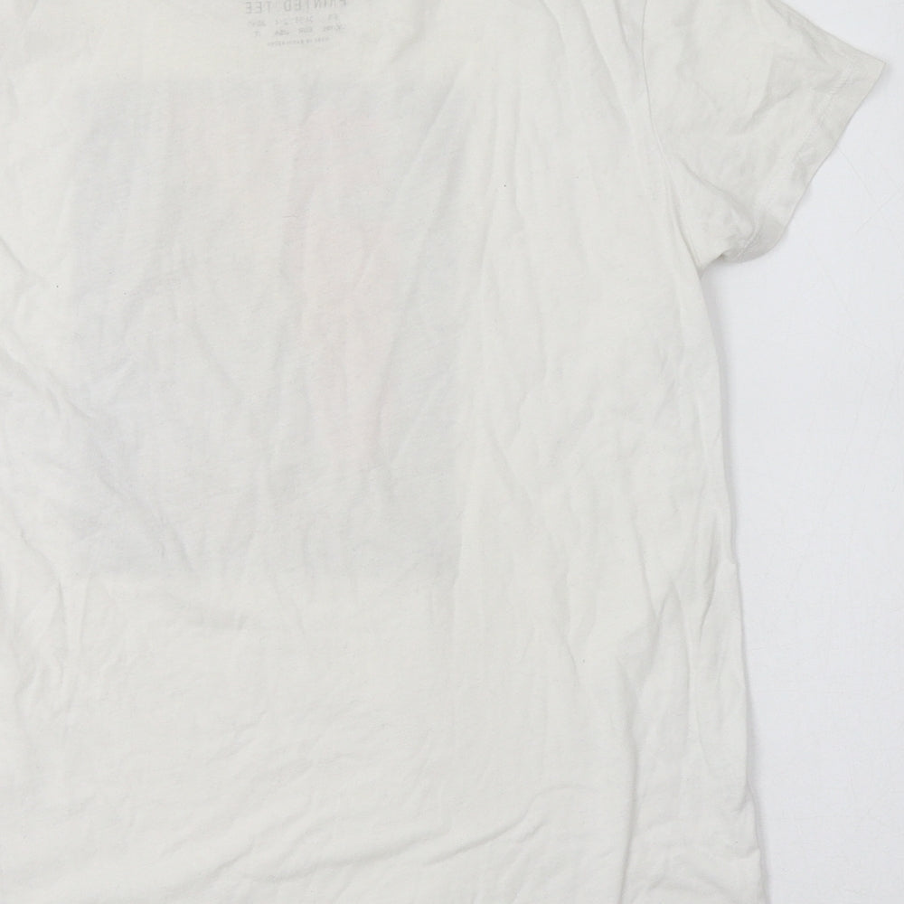 Peimark Womens White Cotton Basic T-Shirt Size XS Crew Neck