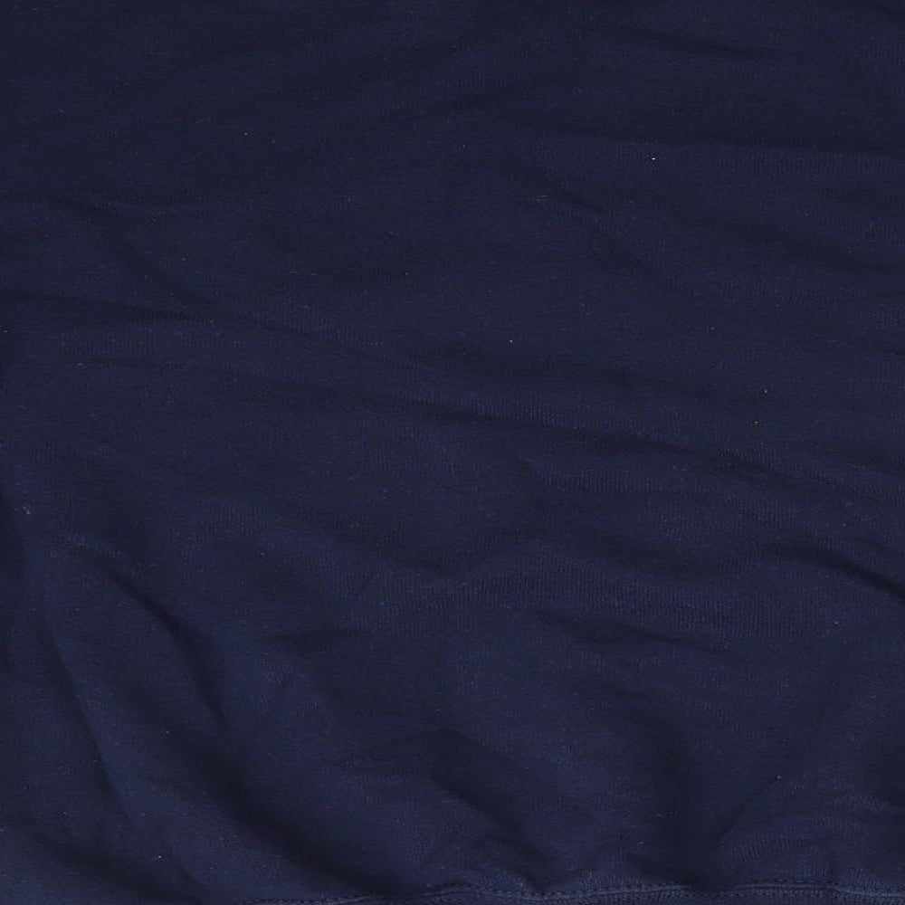 Preworn Mens Blue Pullover Sweatshirt - London Dubai New York White on Navy Blue