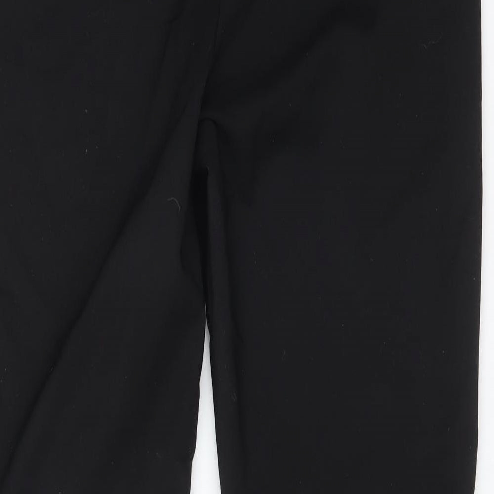 Papaya Womens Black Cotton Dress Pants Trousers Size 12 L27 in Regular