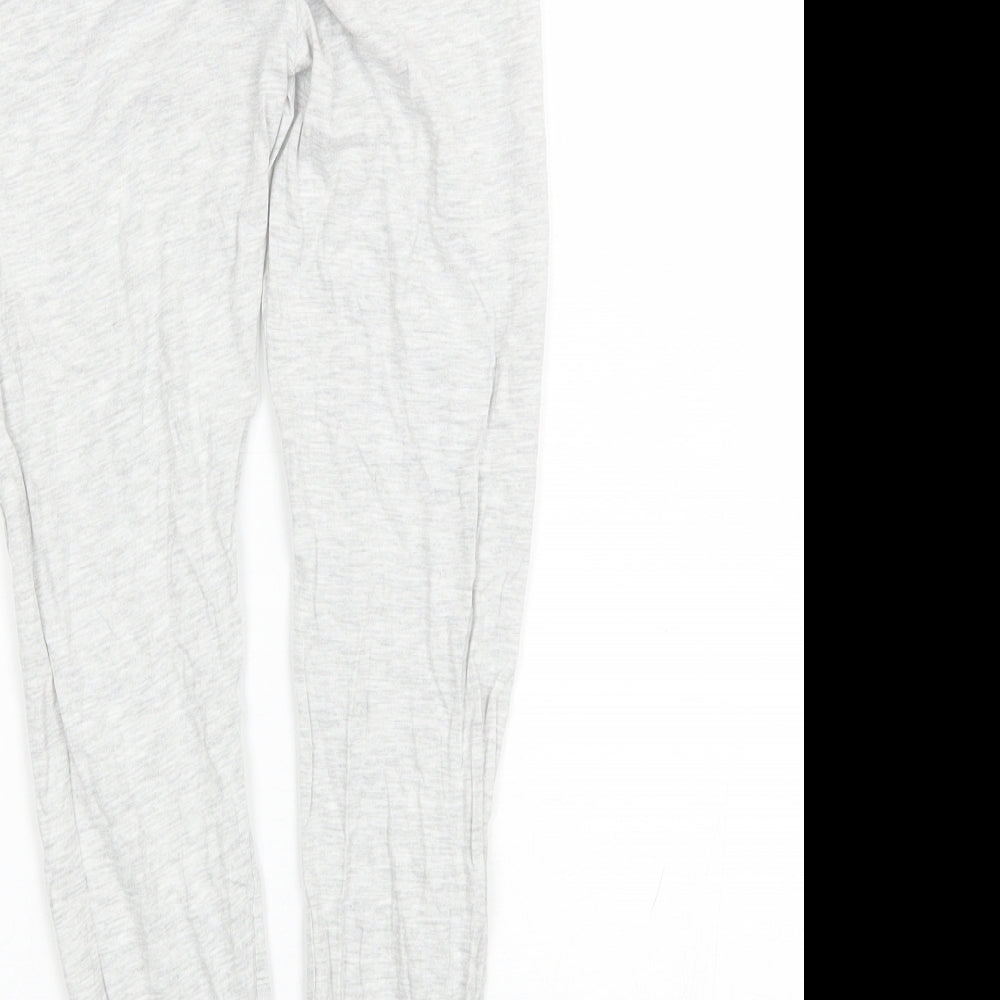 George Girls Grey Solid Cotton Pyjama Pants Size 9-10 Years