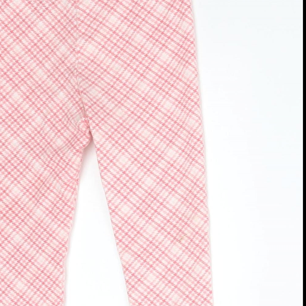H&M Girls Pink Houndstooth Cotton Leggings Size 18 Months - DISNEY