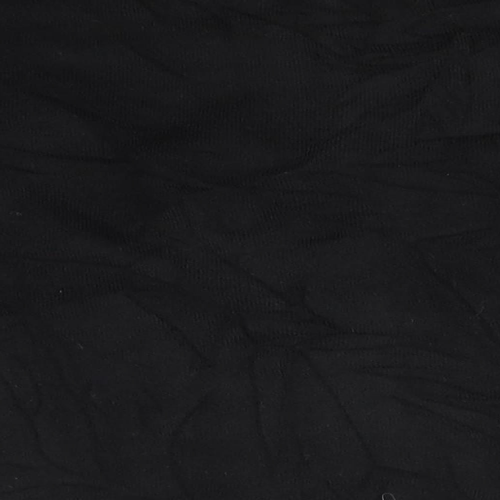 Bonmarché Womens Black Round Neck Acrylic Cardigan Jumper Size S