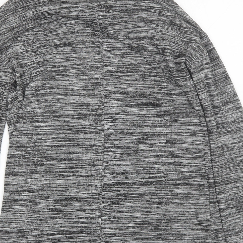 Marks and Spencer Womens Grey Collared Polyester Cardigan Jumper Size 10