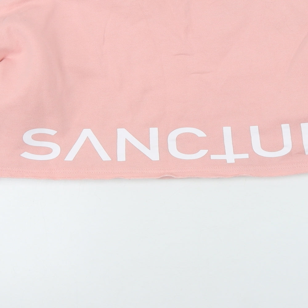 Sanctum Womens Pink Cotton Cape Sweatshirt Size S
