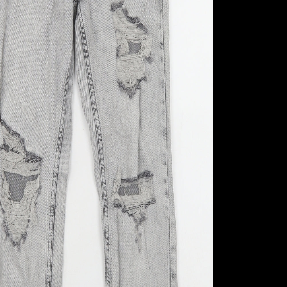 Denim Co Womens Grey Cotton Mom Jeans Size 10 L26 in Regular