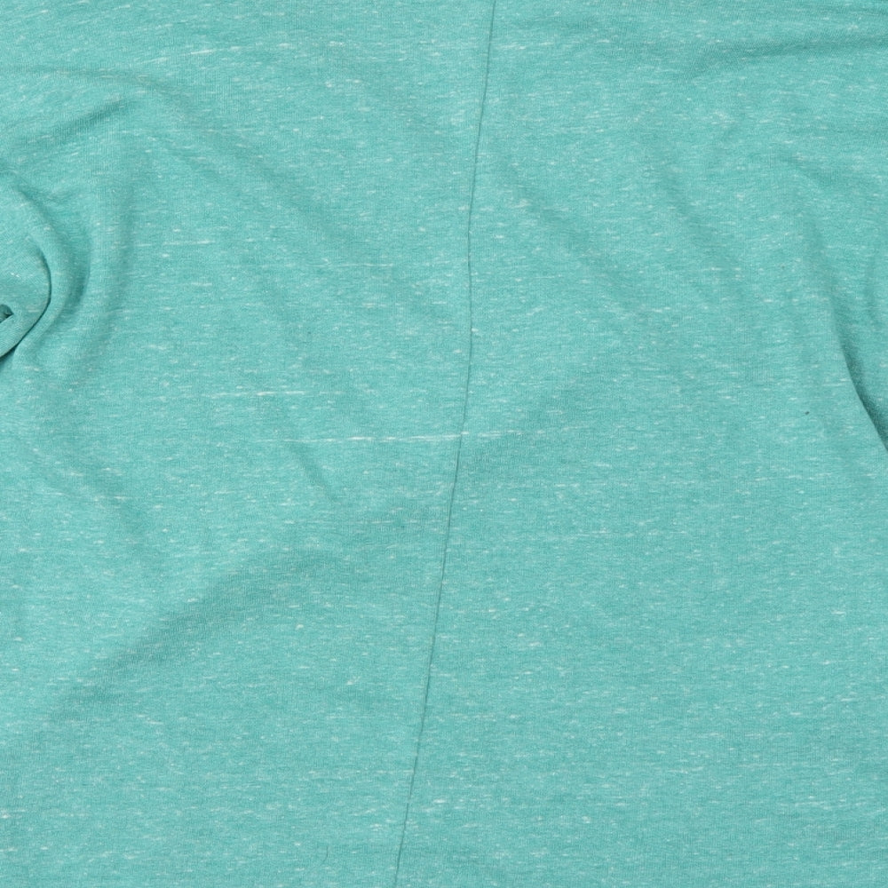 Divided Womens Green Round Neck Cotton Pullover Jumper Size 8