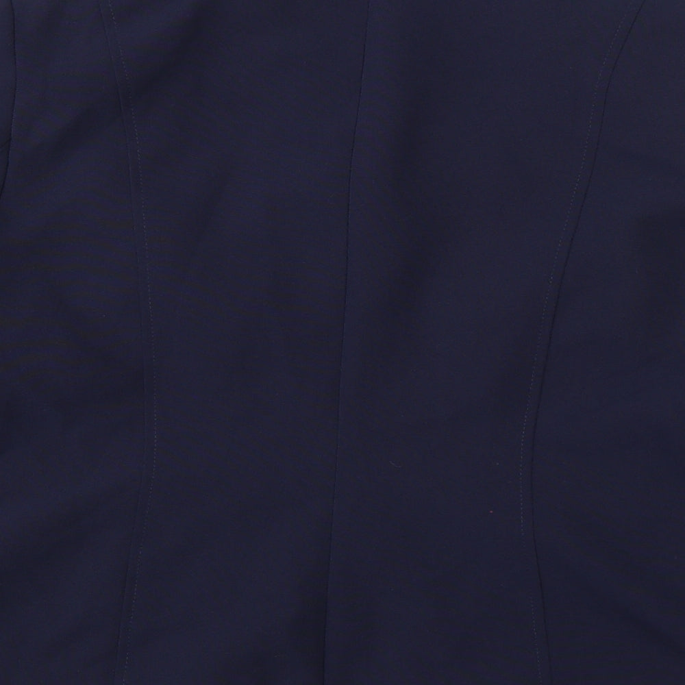 Slimma Womens Blue Jacket Blazer Size 14