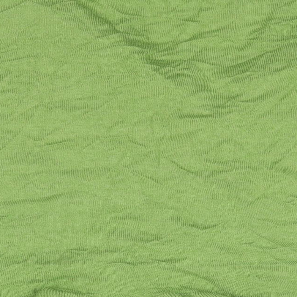 Autonomy Womens Green Cotton Basic Blouse Size 14 V-Neck