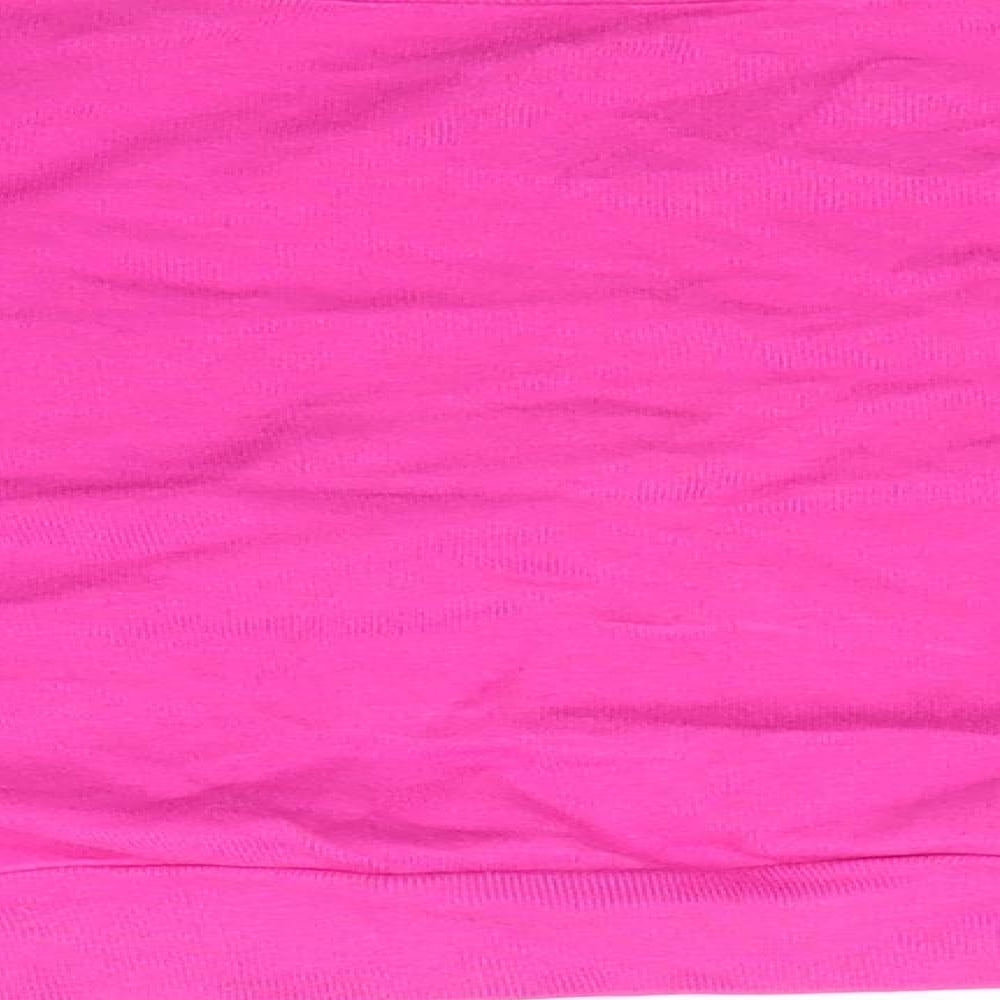 Glamorosa Womens Pink V-Neck Cotton Shrug Jumper Size 16 - Lightly ruched seams