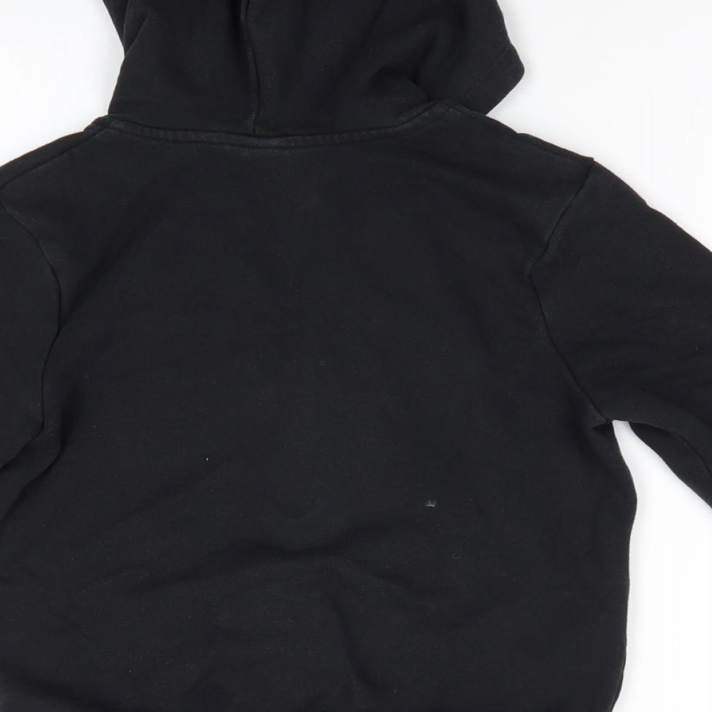 TU School Boys Black Cotton Full Zip Hoodie Size 7 Years - School Hoodie
