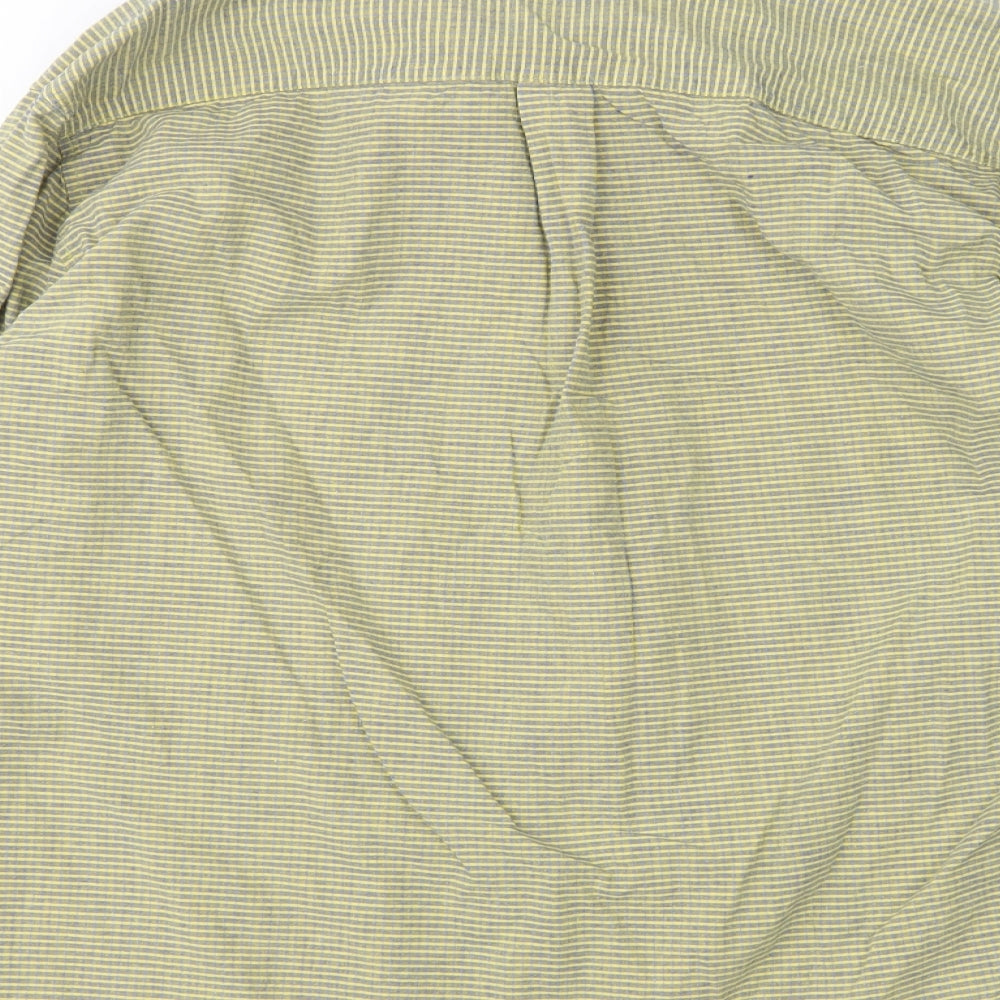 Philippe De Chambord Mens Multicoloured Check Cotton Button-Up Size XL Collared