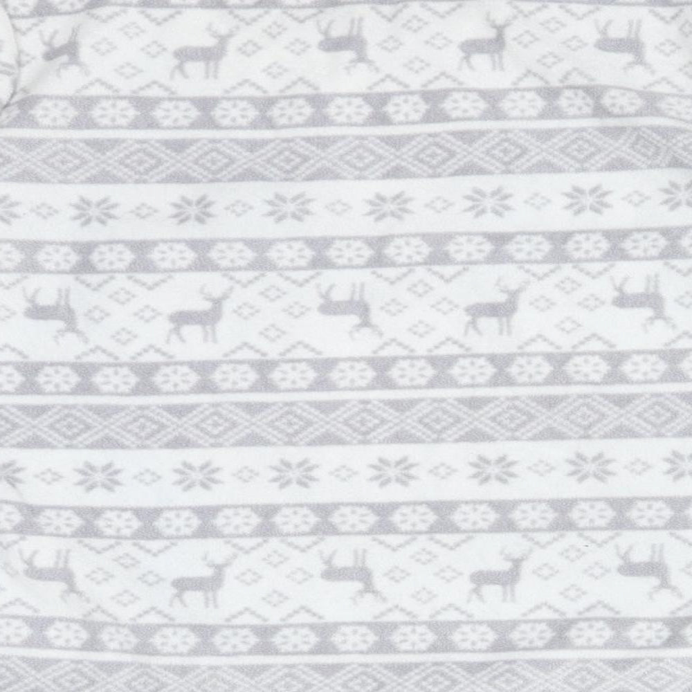 F&F Girls Grey Fair Isle Polyester Pyjama Top Size 5-6 Years