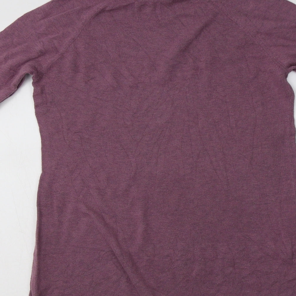 Patra Womens Pink Cotton Jumper Dress Size S Mock Neck