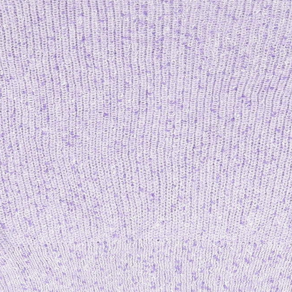 George Womens Purple Round Neck Acrylic Pullover Jumper Size L