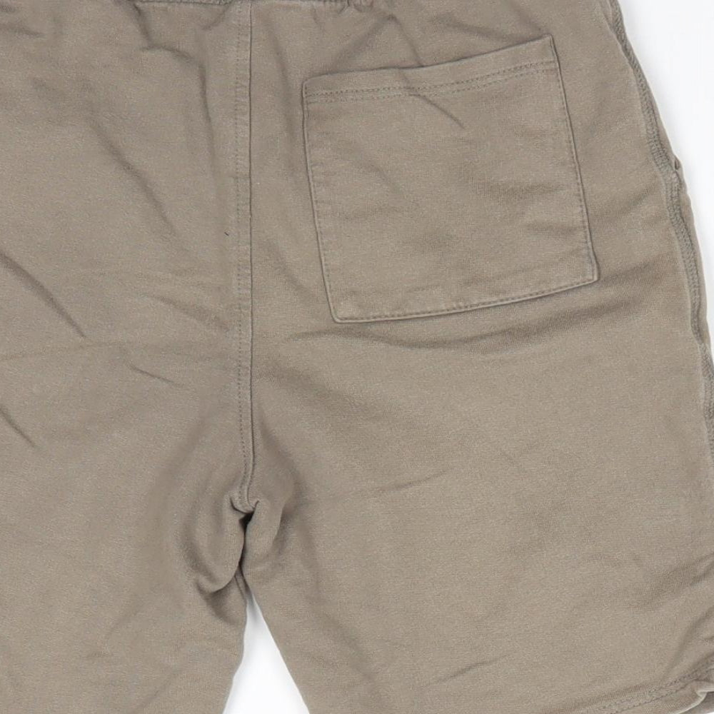 River Isalnd Boys Green Cotton Sweat Shorts Size 9-10 Years Regular - Light Khaki