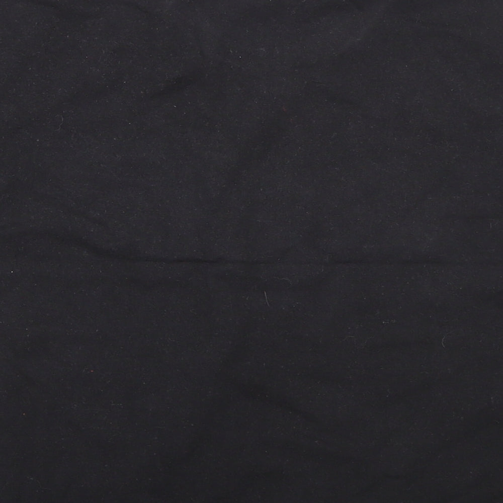 Fruit of the Loom Girls Black Cotton Basic T-Shirt Size 7-8 Years Round Neck