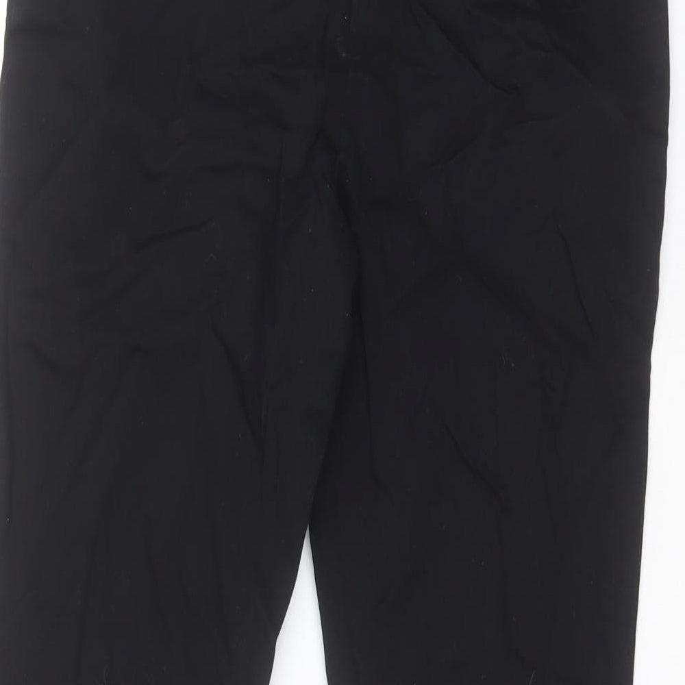 Dorothy Perkins Womens Black Cotton Dress Pants Trousers Size 8 L25 in Regular