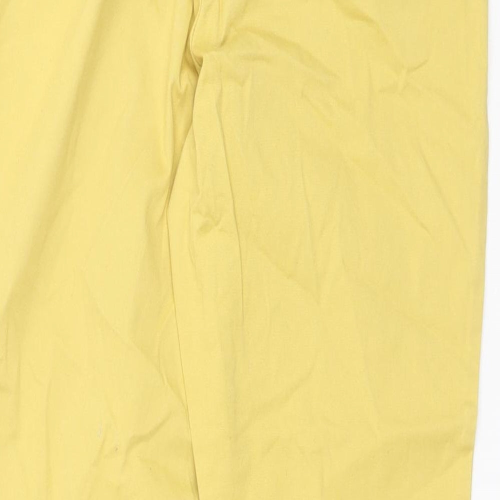 Gap Womens Yellow Cotton Chino Trousers Size 6 L26 in Regular
