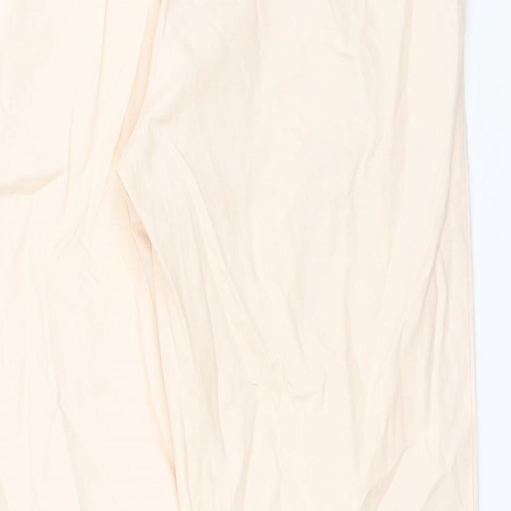 Topshop Womens Pink Cotton Carrot Trousers Size 10 L27 in Regular