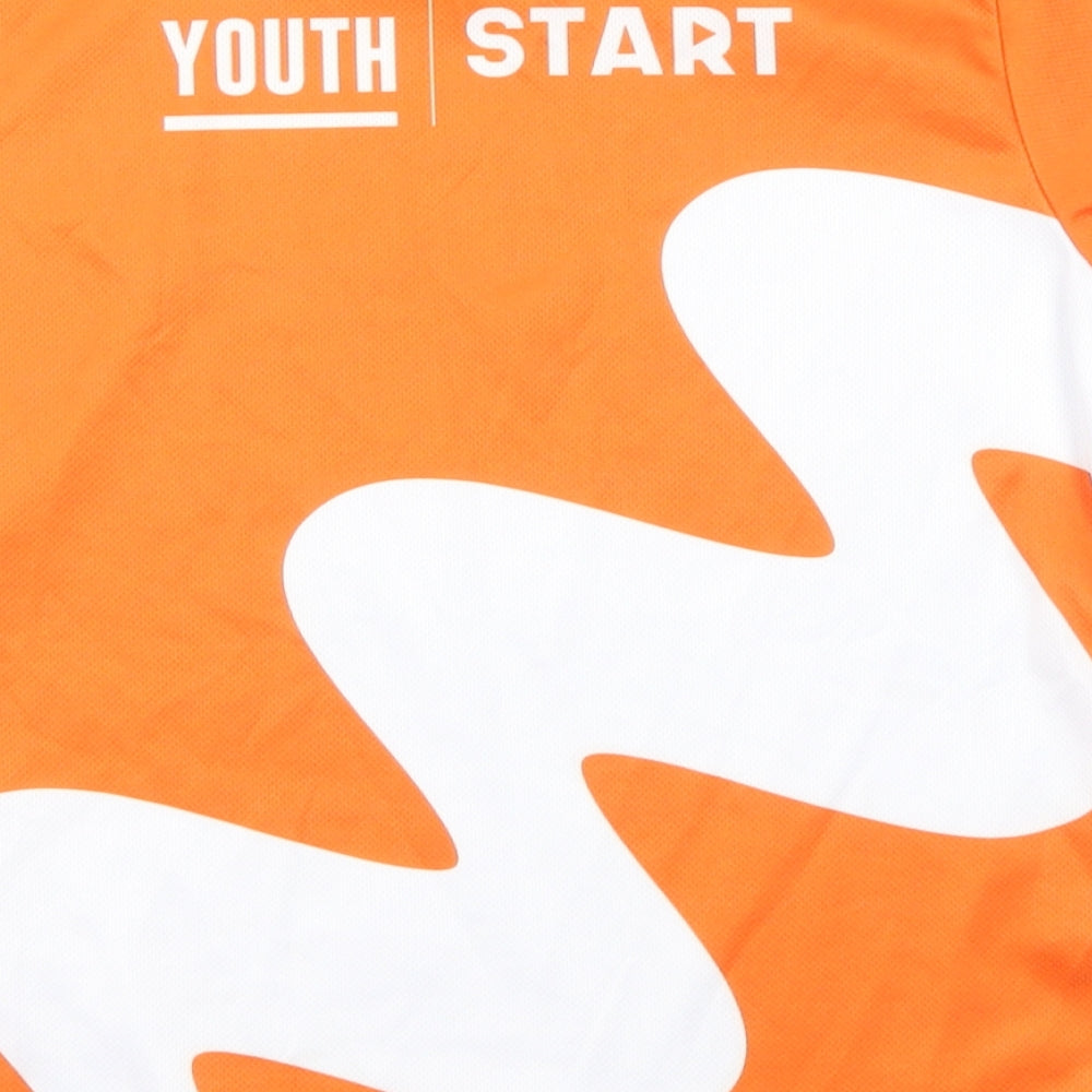 Preworn Boys Orange Polyester Basic T-Shirt Size 6 Years Round Neck - Youth Start