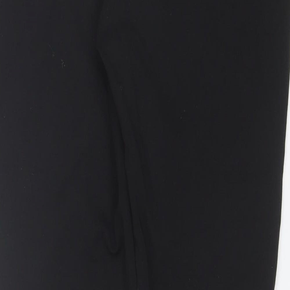 Elegant's Womens Black Polyester Trousers Size 14 L27 in Regular