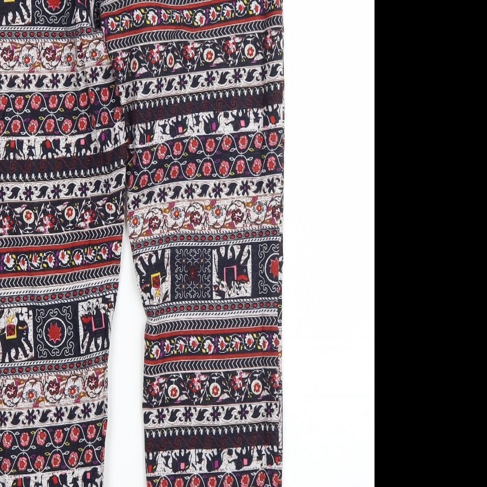 Preworn Womens Multicoloured Paisley Polyester Jegging Trousers Size M L28 in Regular