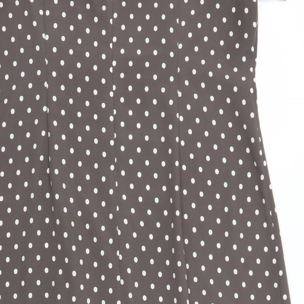 Kaleidoscope Womens Green Polka Dot A-Line Square Neck