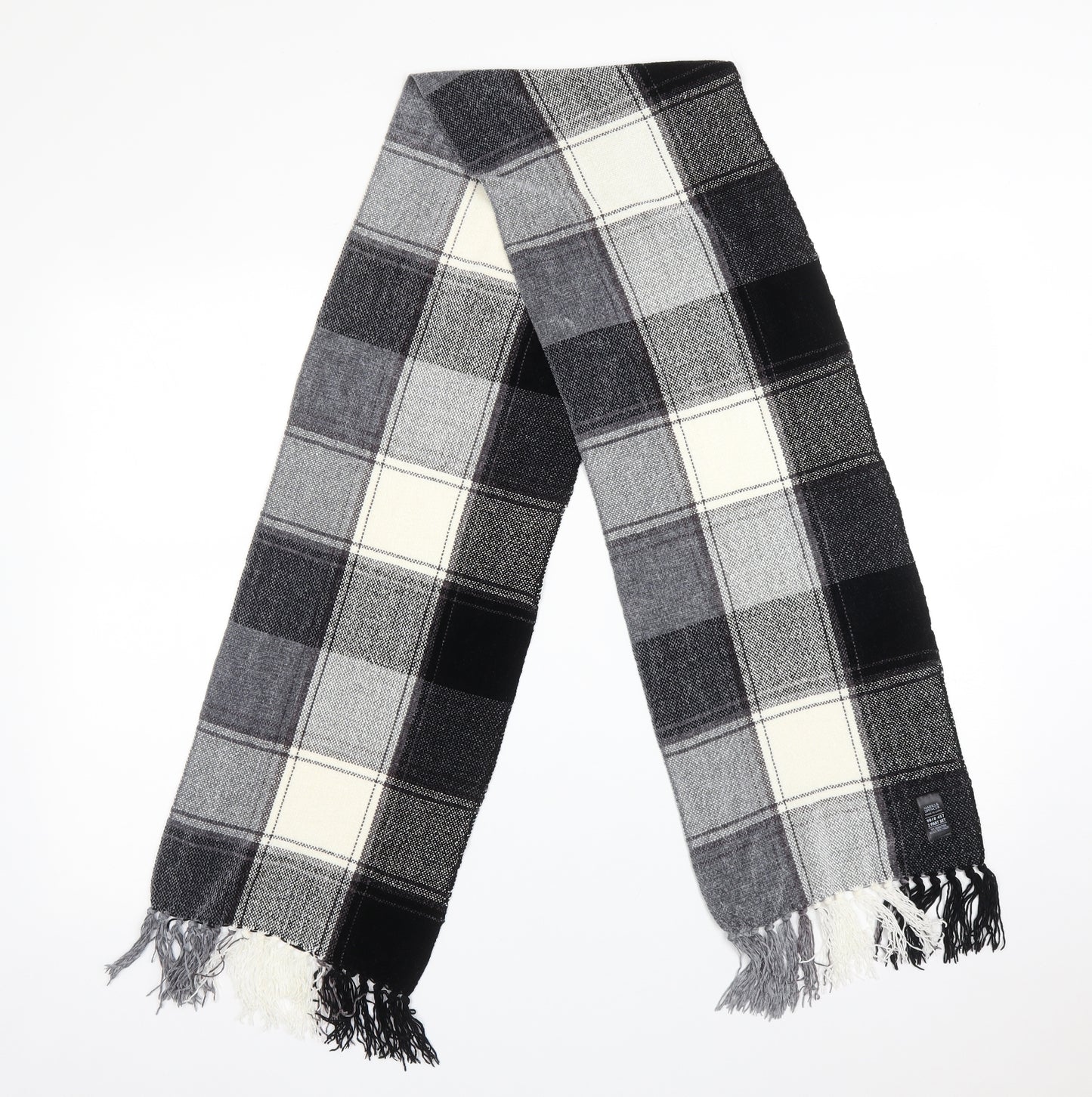 M&S Unisex Multicoloured Check Viscose Scarf