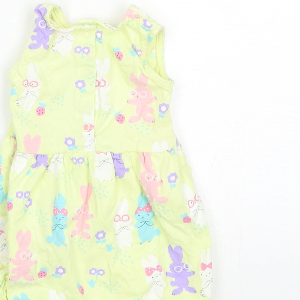 Marks and Spencer Baby Green Cotton Romper One-Piece Size 3-6 Months