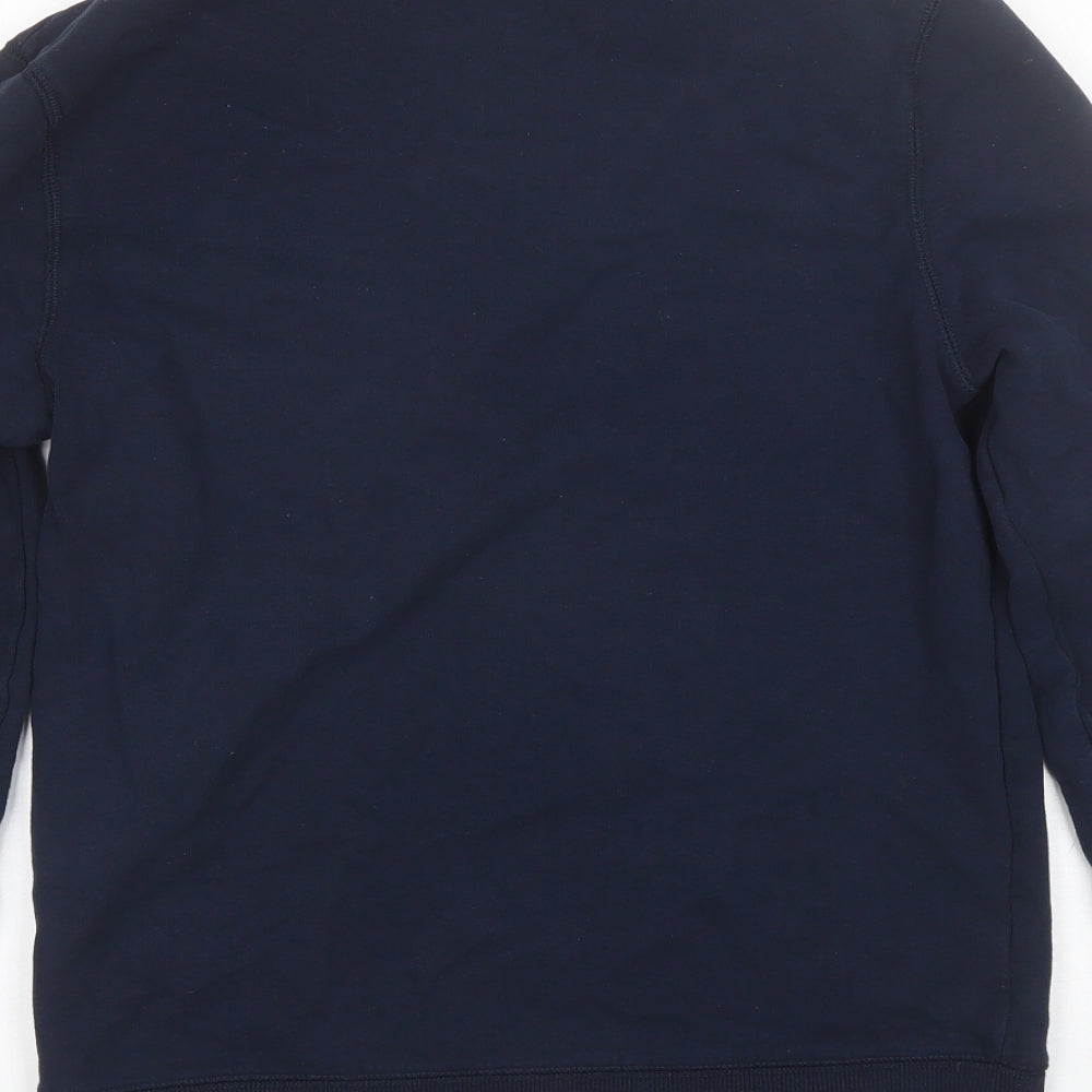 Topman Mens Blue Round Neck Cotton Pullover Jumper Size S