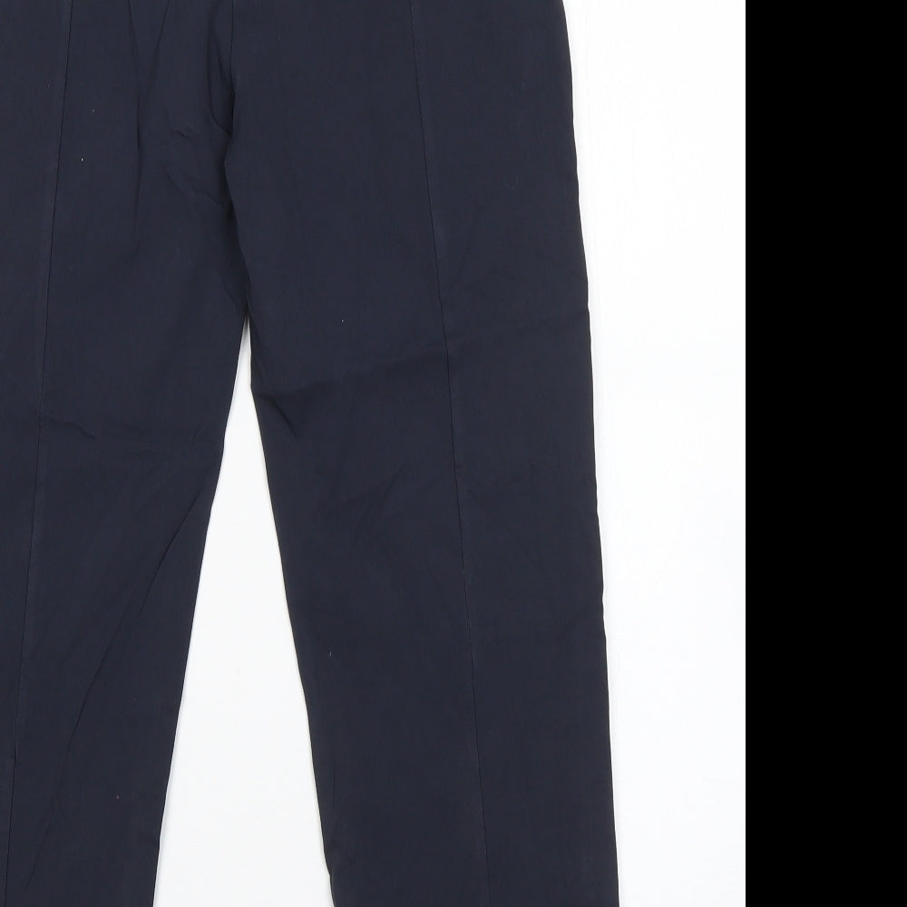 Preworn Womens Blue Viscose Dress Pants Trousers Size L L23 in Regular