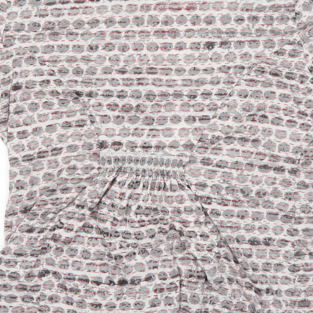 M&S Womens Grey Polka Dot Cotton Nightshirt Size 14