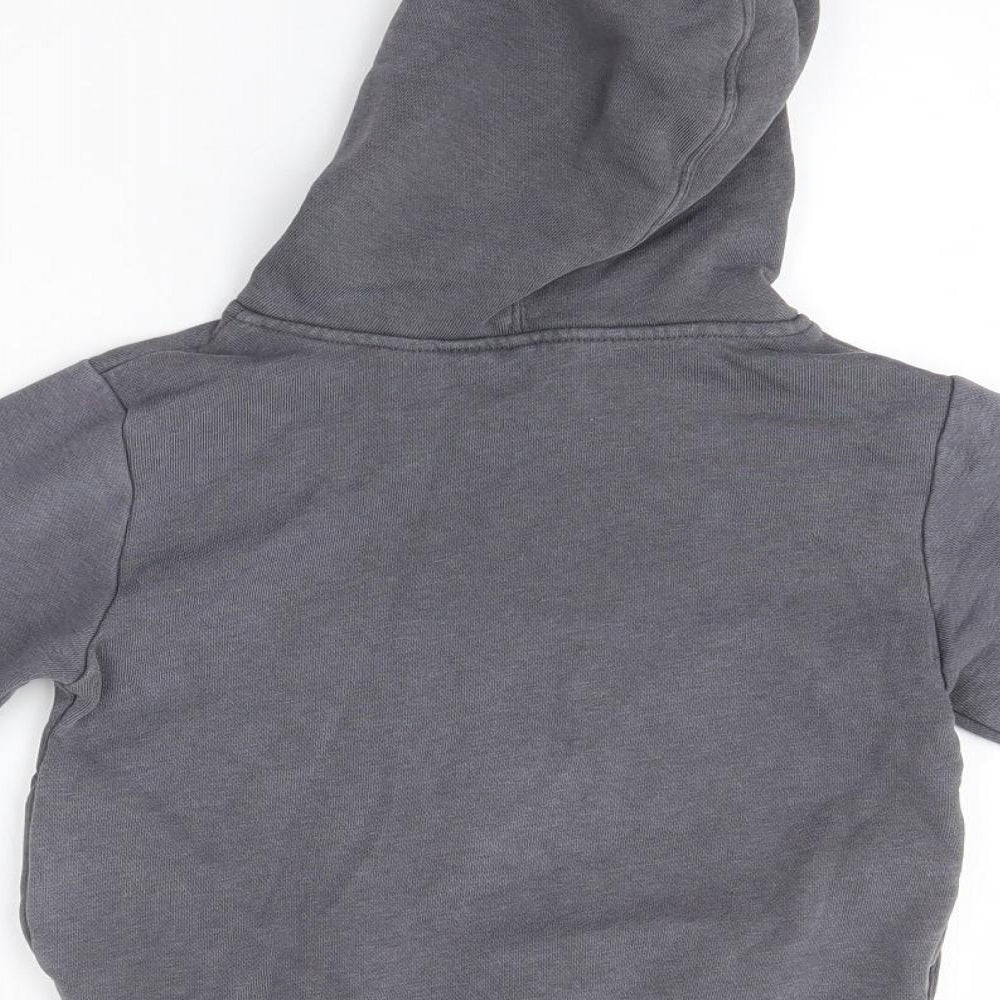 H&M Girls Grey Cotton Pullover Hoodie Size 3-4 Years - Angry Birds