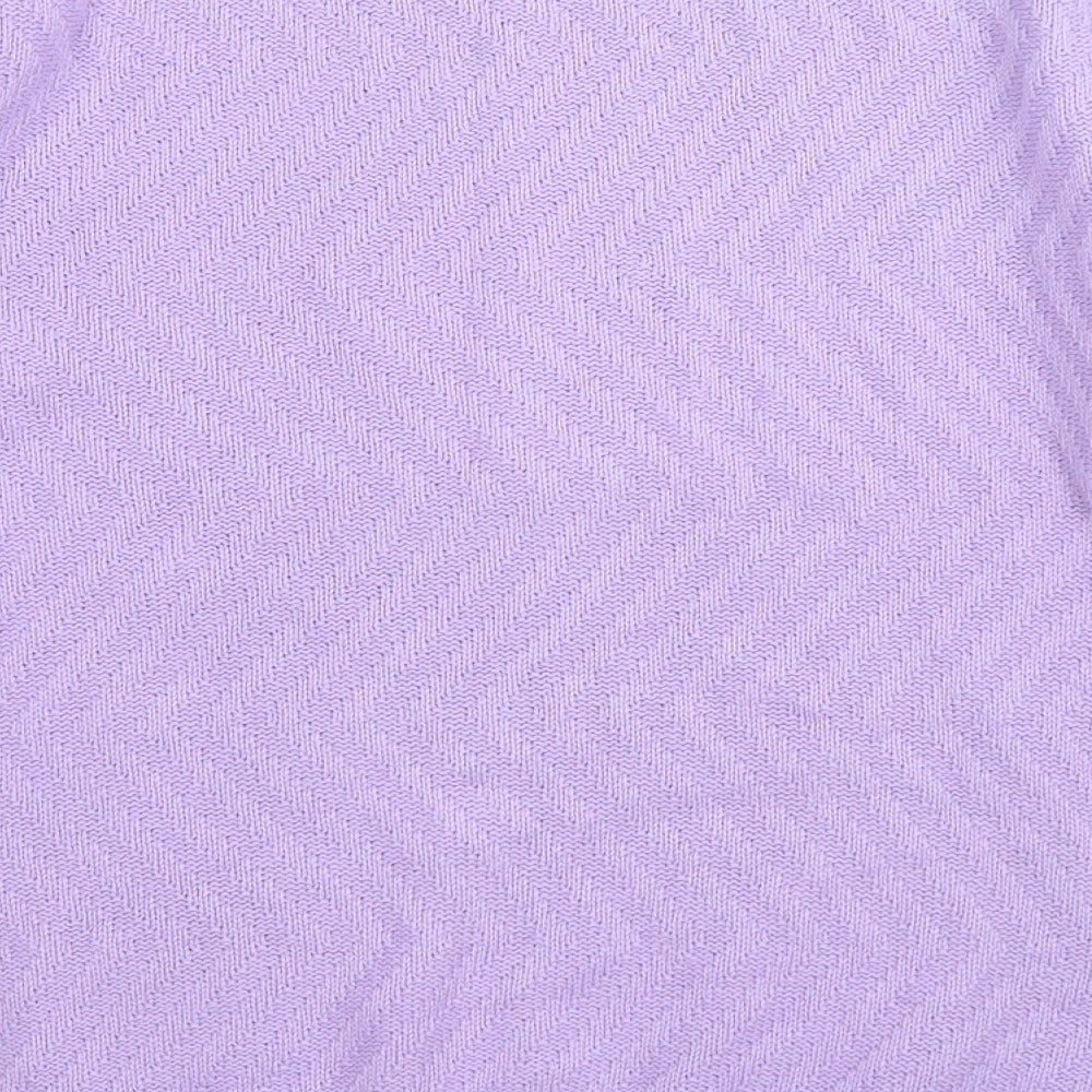Berkertex Womens Purple Round Neck Acrylic Pullover Jumper Size 12