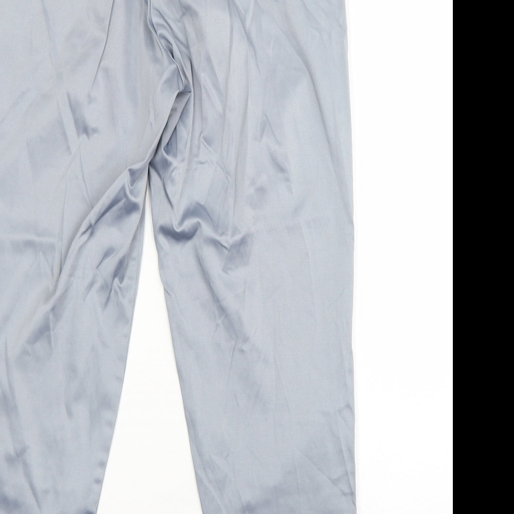 River Island Womens Blue Cotton Dress Pants Trousers Size 8 L25 in Regular