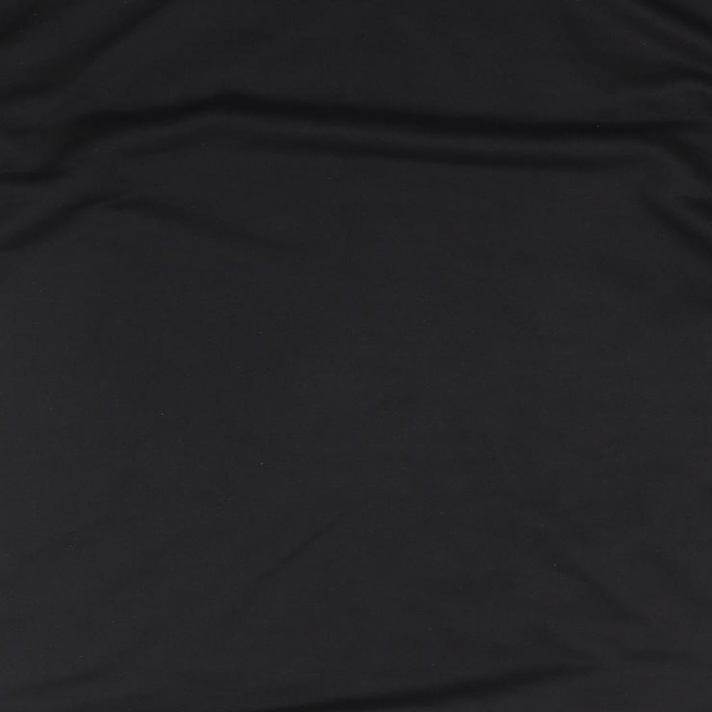 Boohoo Womens Black High Neck Polyester Pullover Jumper Size 16