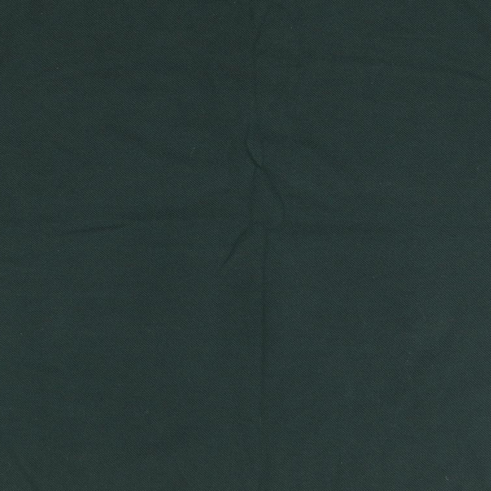 Quality FM Casuals Mens Green Polyester Polo Size M Collared