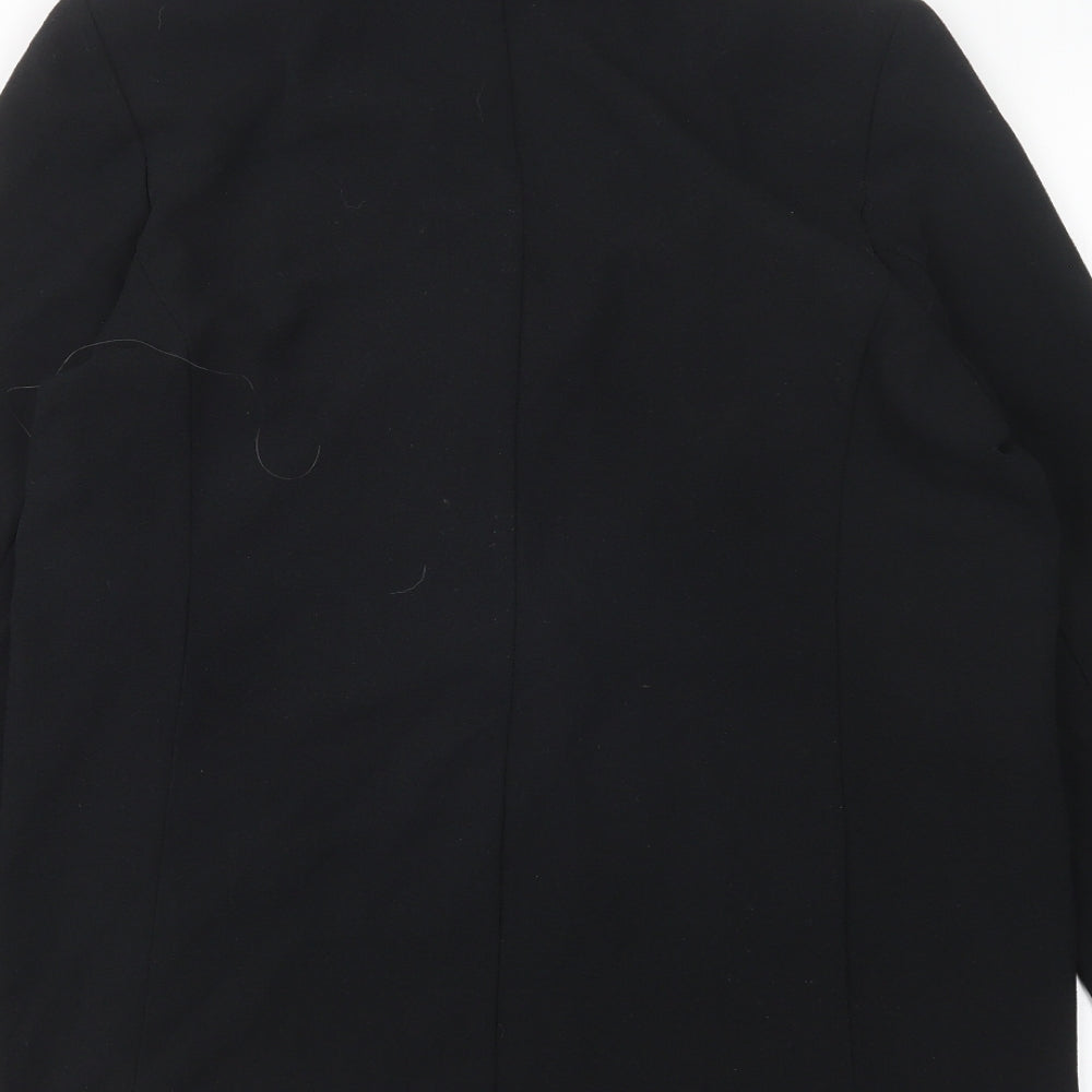 M&S Womens Black Polyester Jacket Blazer Size 10